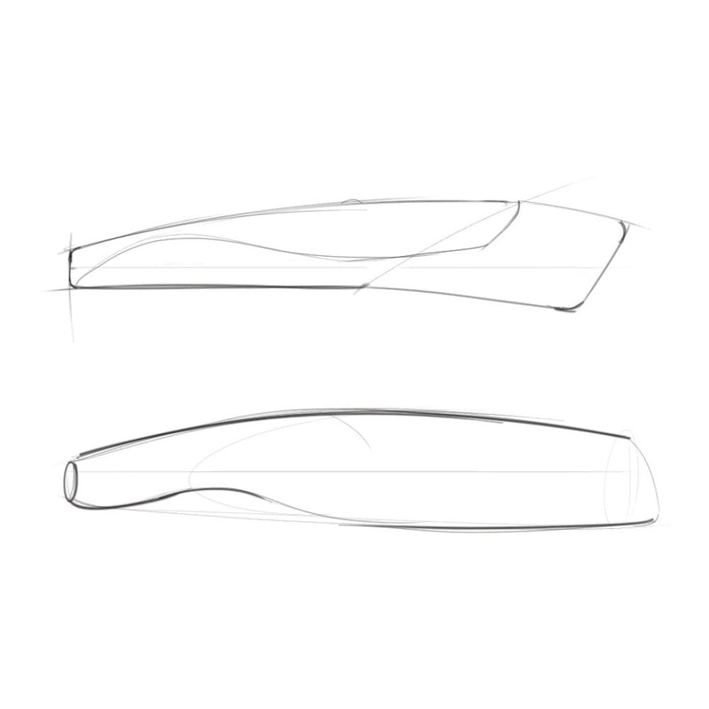 Profile studies: Early side views of the body