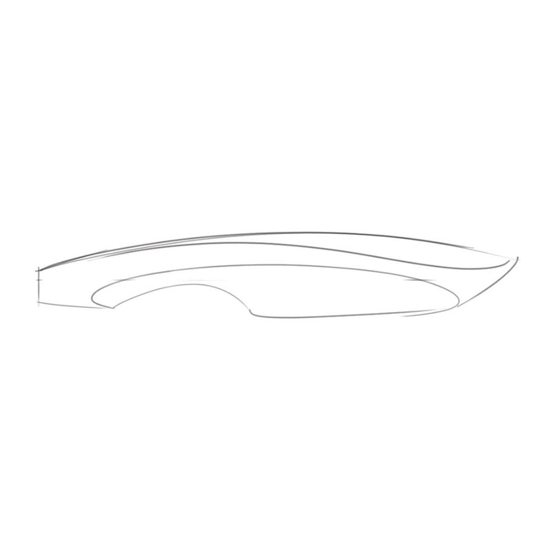 Sculpted form: The pen-grip silhouette