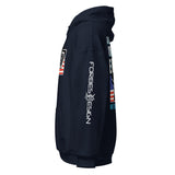 Algorithms Are Your Enemy Hoodie in navy, left side view