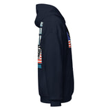 Algorithms Are Your Enemy Hoodie in navy, right side view