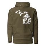 Michigan Outdoors Premium Hoodie in Military Green, front view