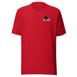 Algorithms Are Your Enemy, Not Each Other T-Shirt in red, front view