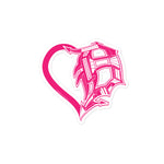 Pink Detroit Heart Sticker - Forbes Design